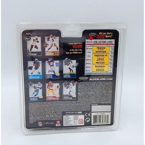 Tim Tebow 2012 McFarlane Toys NFL Series 31 NY Jets Action Figure Quarterback - Picture 3 of 7